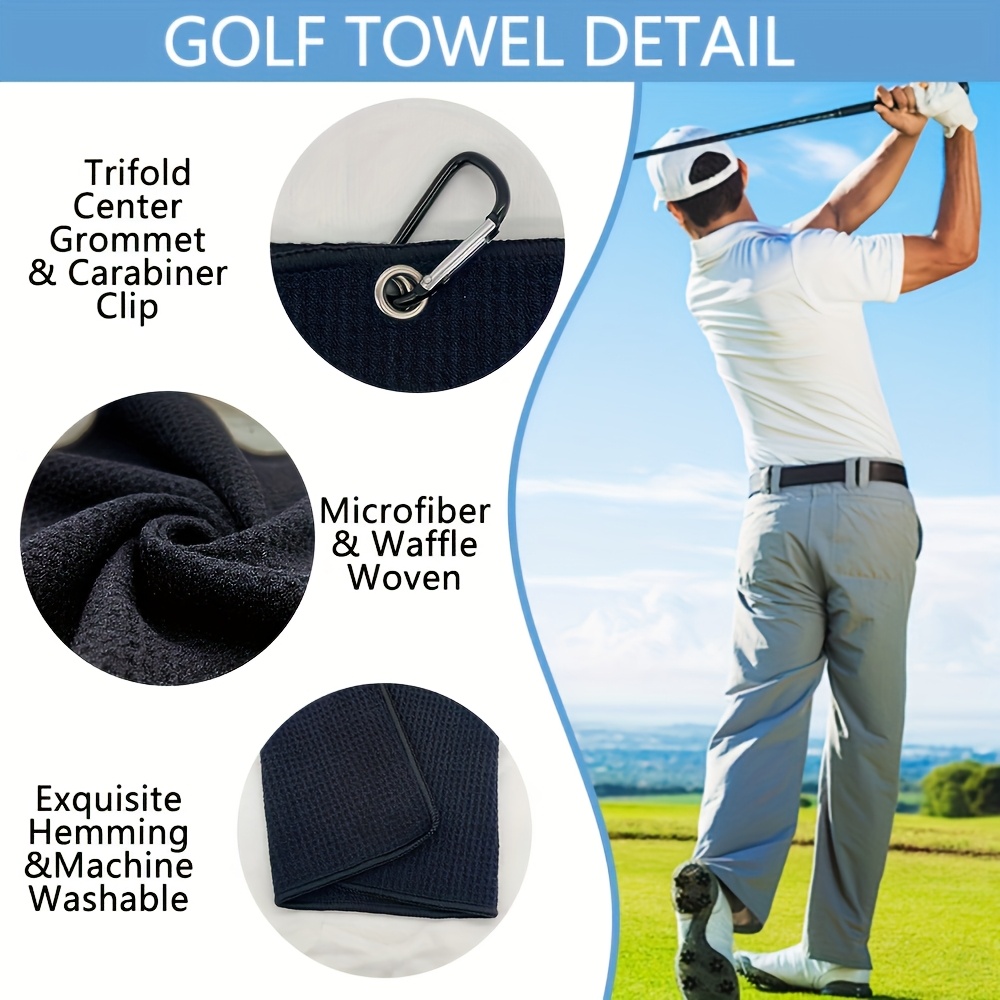 ผ้าขนหนูกอล์ฟพรีเมียมพร้อมคลิป - Golf Towel Waffle บทวิจารณ์และราคา