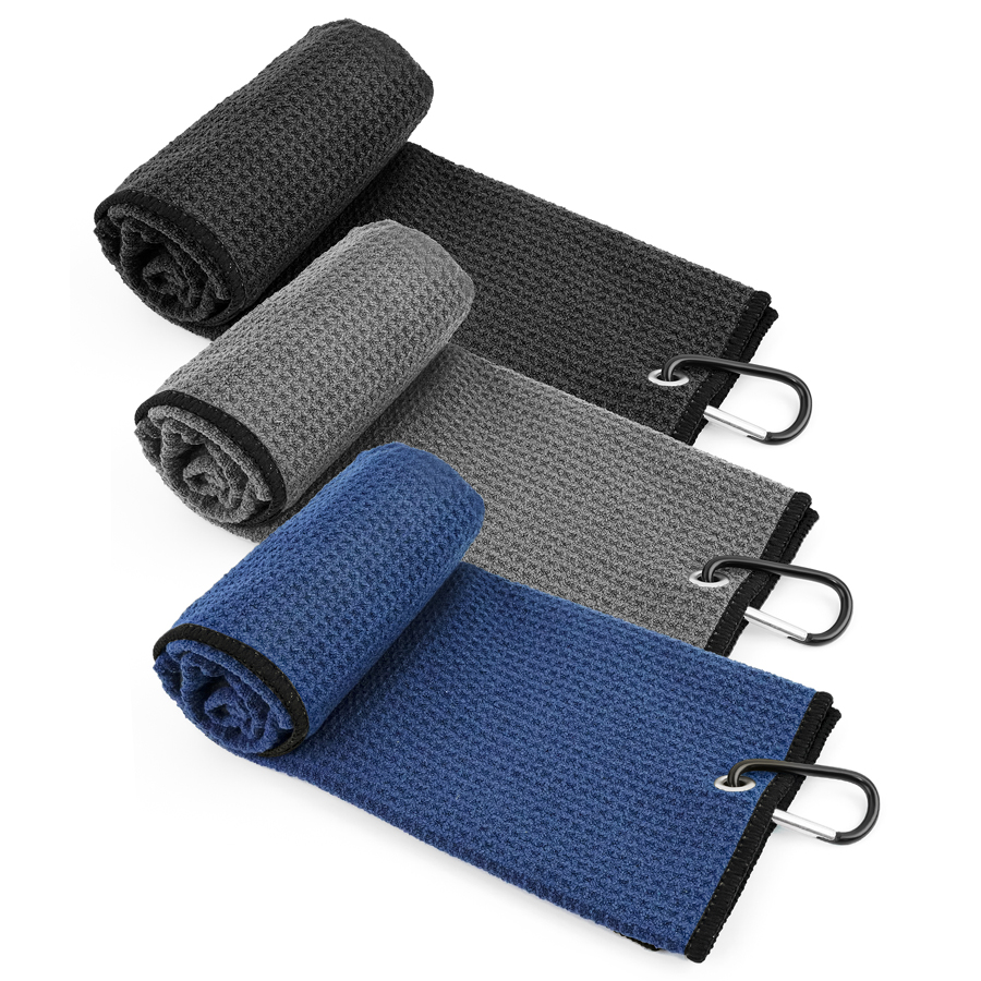 ผ้าเช็ดตัวไมโครไฟเบอร์สำหรับกอ - Golf Towel Waffle บทวิจารณ์และราคา