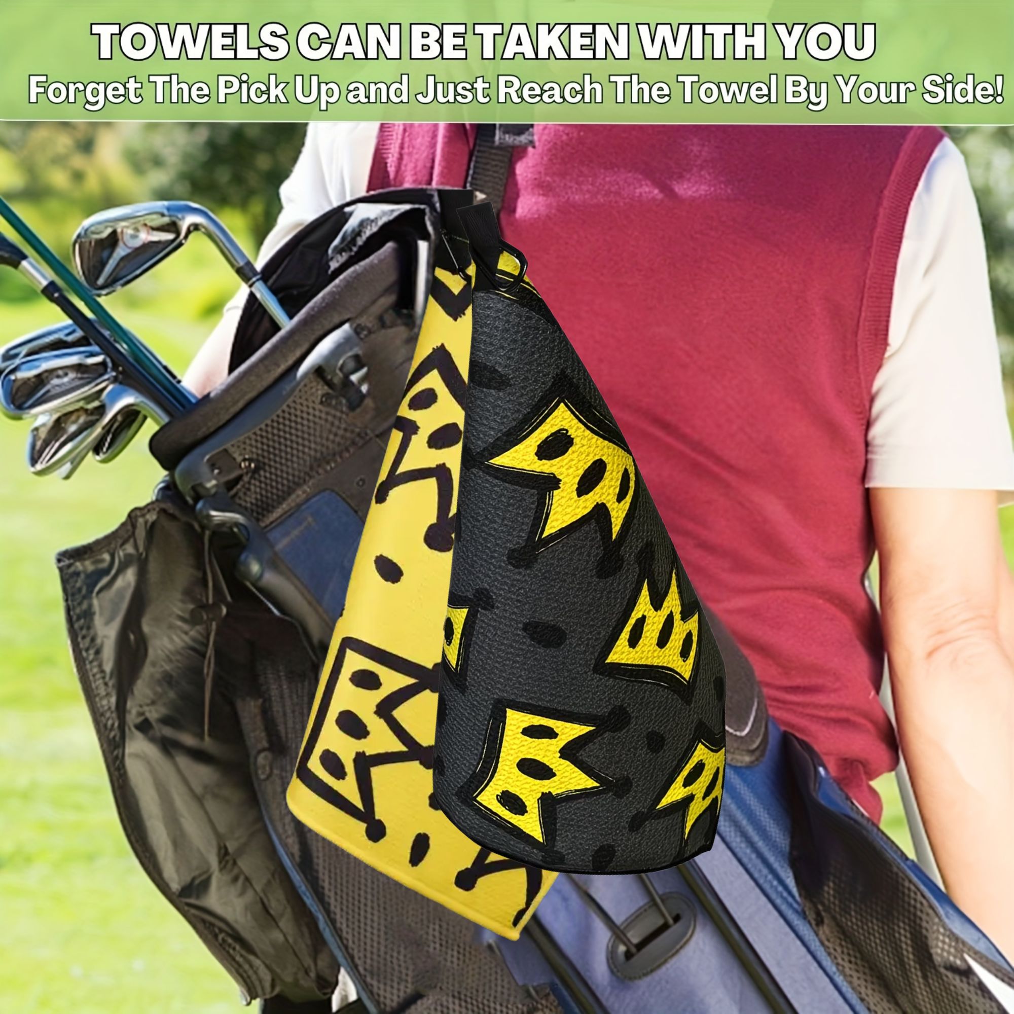 ผ้าเช็ดตัวกอล์ฟขนาดใหญ่ลายมงกุ - Golf Towel Waffle บทวิจารณ์และราคา