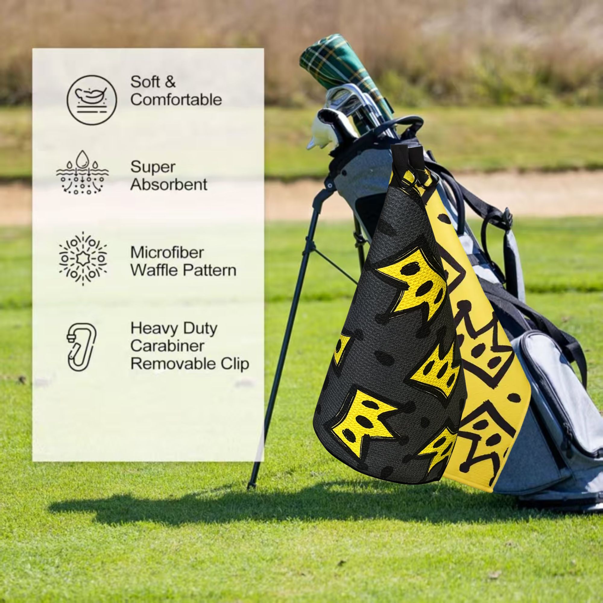ผ้าเช็ดตัวกอล์ฟขนาดใหญ่ลายมงกุ - Golf Towel Waffle บทวิจารณ์และราคา