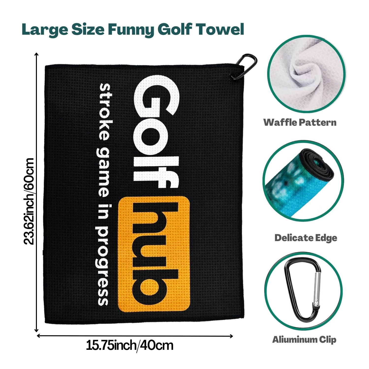 ตลกไมโครไฟเบอร์พรีเมี่ยมผ้าขนห - Golf Towel Waffle บทวิจารณ์และราคา