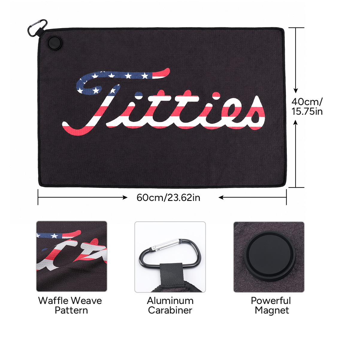 ผ้าเช็ดตัวแม่เหล็กสำหรับกอล์ฟล - Golf Towel Waffle บทวิจารณ์และราคา